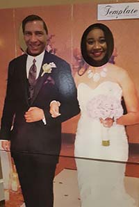 Josh and Jerene at bridal show, Nassau