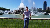 Josh at Buckingham Fountain, Grant Park, Chicago